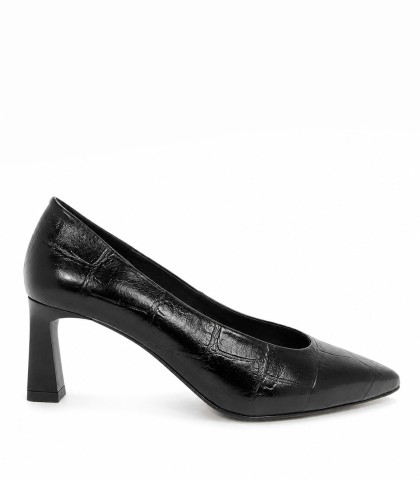 ZAPATO DE SALÓN EN PIEL GRABADA PARA MUJER DESIREE VIKY 3 NEGRO