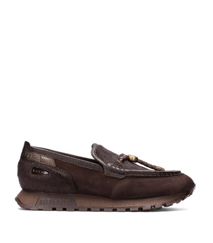 MOCASÍN URBANO EN PIEL SERRAJE DE MUJER HISPANITAS OREGON HI265128 ESPRESSO
