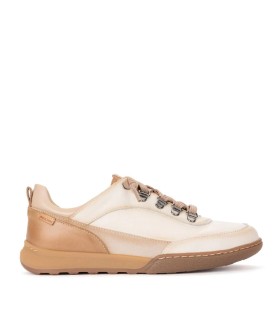 ZAPATO DEPORTIVO EN PIEL PARA MUJER PIKOLINOS VIANA W7C-6918C1 BEIGE
