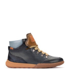 BOTÍN DE PIEL CON CORDONES PARA MUJER PIKOLINOS VIANA W7C-8582C1 MARINO