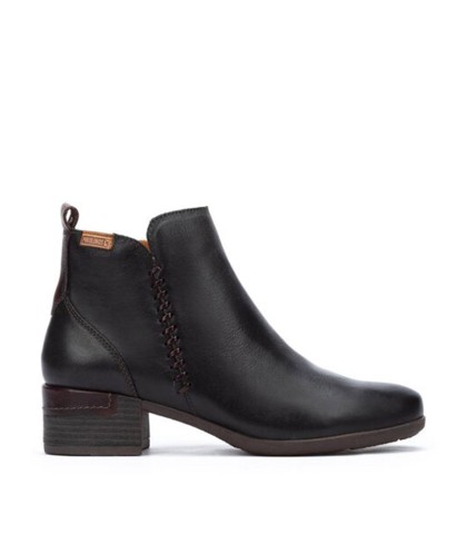 BOTINES NEGROS DE MUJER TACÓN CÓMODO PIKOLINOS MALAGA W6W-8950
