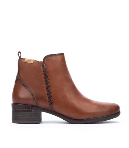 BOTINES DE MUJER CON TACÓN CÓMODO PIKOLINOS MALAGA MALAGA W6W-8950 CUERO