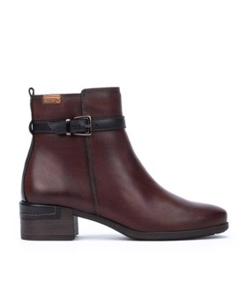BOTINES DE MUJER CON TACÓN CÓMODO PIKOLINOS MALAGA W6W-8622C1 CAOBA