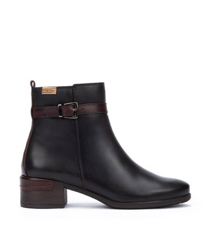 BOTINES DE MUJER CON TACÓN CÓMODO PIKOLINOS MALAGA W6W-8622C1 NEGRO