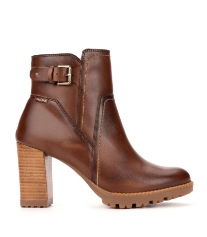 BOTINES MARRÓN DE TACÓN PARA MUJER PIKOLINOS CONNELLY W7M-8806