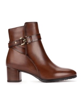 BOTÍN CON HEBILLA PARA MUJER EN PIEL PIKOLINOS CALAFAT W1Z-8914 CUERO