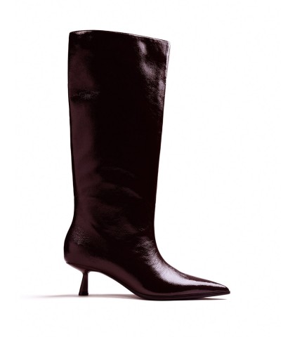 BOTAS DE CAÑA ALTA CON TACÓN KITTEN GIOSEPPO 80129 BURDEOS