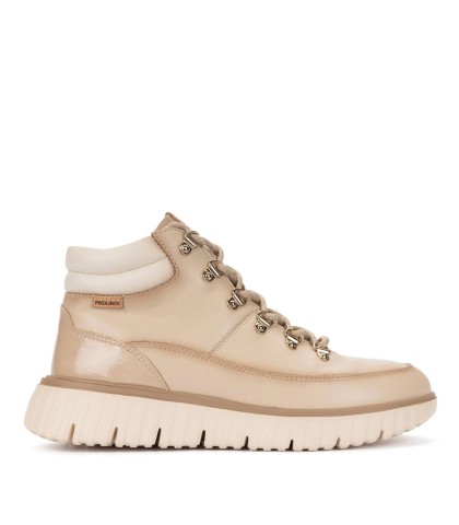 BOTÍN DE PIEL EXTRALIGERO PARA MUJER PIKOLINOS SEGOVIA W5P-8978C1 BEIGE