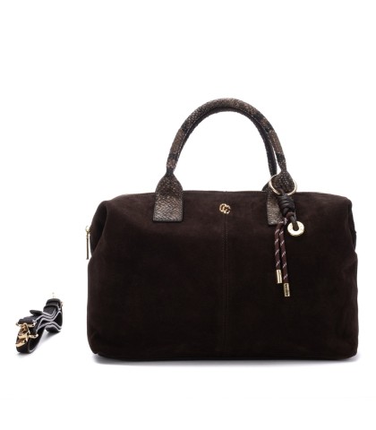 BOLSO BOWLING CARMELA 186244 CON DOBLE ASA MARRÓN PARA MUJER