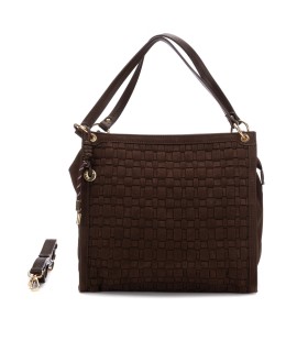 BOLSO CARMELA CAMEL EN SERRAJE CON ACABADO TRENZADO Y FORMATO SHOPPER