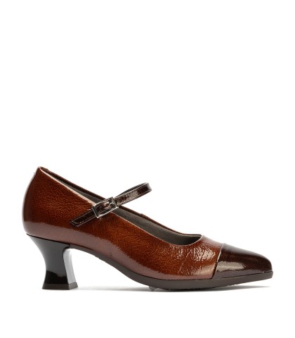 ZAPATO DE SALÓN CON HEBILLA PARA MUJER PITILLOS 11683 MARRON