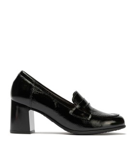 MOCASÍN EN PIEL CHAROL CON ANTIFAZ DE MUJER PITILLOS 11650 NEGRO