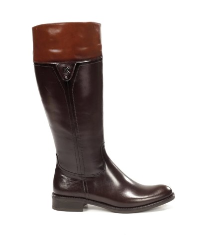 BOTA DE CAÑA ALTA PARA MUJER EN PIEL DORKING TIERRA D-9827 MARRÓN