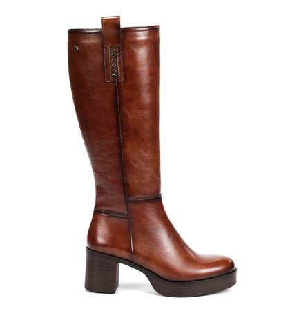 BOTA DE CAÑA ALTA EN PIEL CON TACÓN DORKING Bowy D9592 CUERO