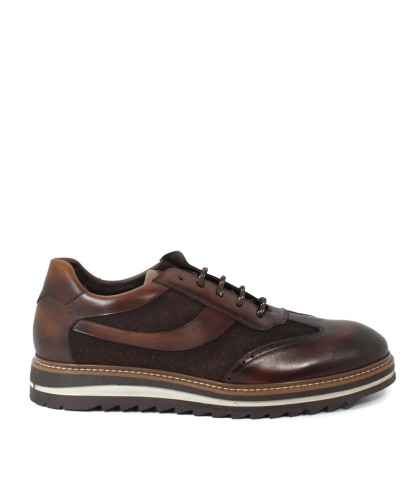 ZAPATO DEPORTIVO CASUAL EN PIEL PARA HOMBRE KEEP HONEST 0388 MARRÓN