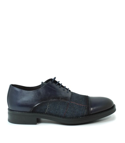 ZAPATO BLUCHER DE CABALLERO EN PIEL Y TEJIDO KEEP HONEST 01184 MARINO