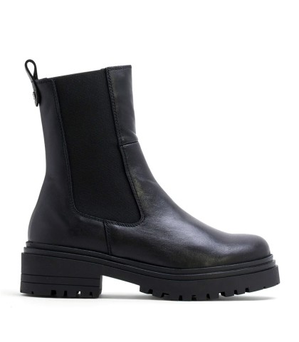 BOTINES CHLESEA DE PIEL CON ELÁSTICOS PORRONET KATIA 4821 NEGRO