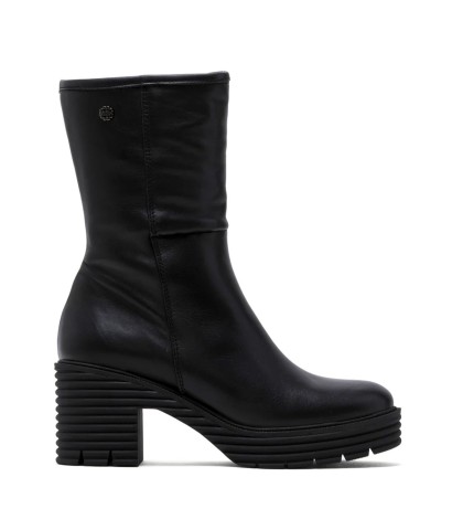 BOTAS MEDIA CAÑA DE PIEL CON CREMALLERA PORRONET SONIA 4872 NEGRO