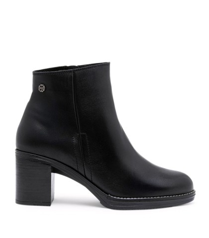 BOTINES DE PIEL DE TACÓN PORRONET TERESA 4880 NEGRO