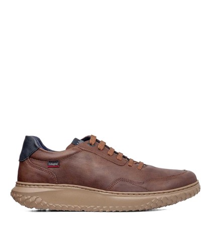 ZAPATO DEPORTIVO DE CABALLERO EN PIEL CALLAGHAN 60810 | Terrain Marron