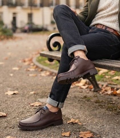 ZAPATO DE HOMBRE EN PIEL CALLAGHAN NOBU 60701 MARRÓN