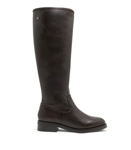 BOTAS DE PIEL MARRÓN PORRONET 4811 LAURA CON TACÓN BAJO
