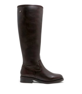 BOTA DE CAÑA ALTA CON ANCHO ESPECIAL EN PIEL PORRONET AE4893 MOKA