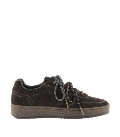 ZAPATILLAS DEPORTIVAS DE MUJER EN SERRAJE CON DOBLE CORDÓN MALMO 1268100 MARRÓN