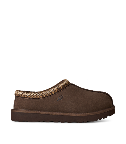 ZUECOS TASMAN II DE MUJER EN SERRAJE CON DETALLE TRENZADO Y PIEL DE OVEJA MOKA