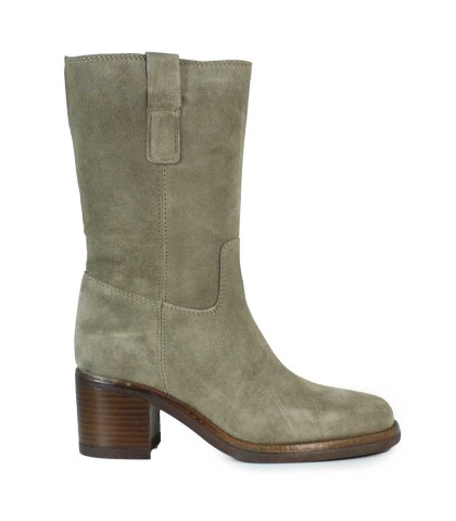 BOTA DE MUJER EN SERRAJE CON TACÓN ALPE CAMDEN 5530-1137 TAUPE
