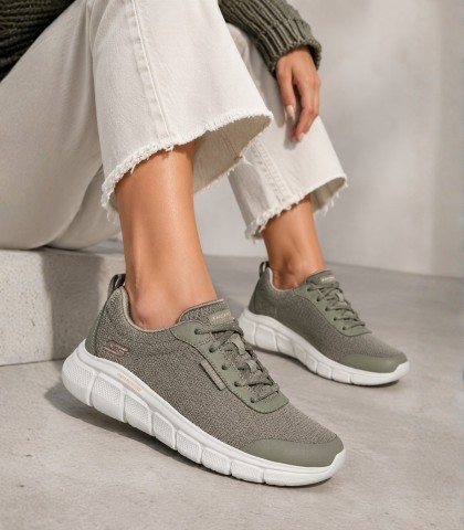ZAPATILLAS DE MUJER SKECHERS Waterproof: BOBS Sport B Flex - Flex Proof 117351 VERDE