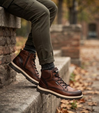 BOTA DE PIEL CON CORDONES PARA HOMBE PIKOLINOS VIGO M3M-8107C1 CUERO