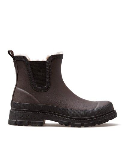 BOTÍN DE LLUVIA VERBENAS PARA MUJER LUA FUR SMOOTH BROWN