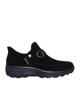 BOTIN SKECHERS SLIP-INS. RELAXED FIT: EASY GOING - CASUALLY ICONIC EN NEGRO