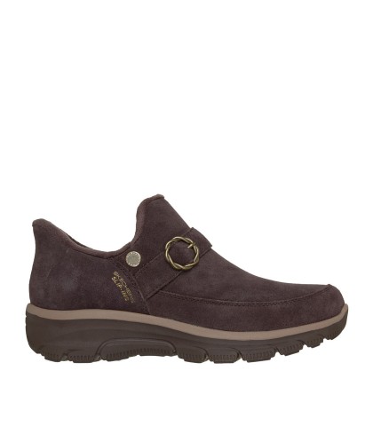 BOTIN SKECHERS SLIP-INS. RELAXED FIT: EASY GOING - CASUALLY ICONIC EN MARRON