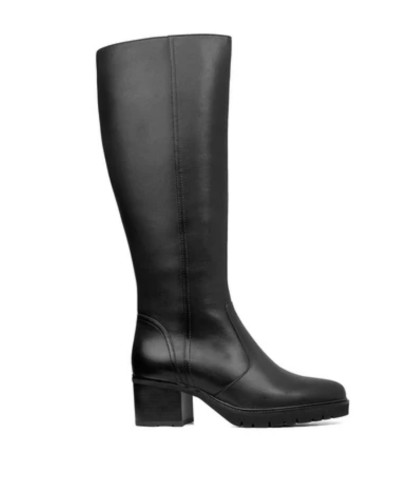BOTA ALTA EN PIEL DE MUJER NEGRO CALLAGHAN 37206 | Laura