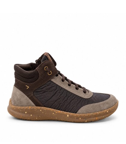 BOTA BAREFOOT DE MUJER CON CORDONES WALK AND FLY IRATI 6003N VEREDA MARRÓN