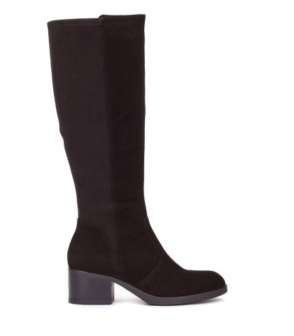 BOTA DE PIEL DE CAÑA ALTA WONDERS SANTAFE G-6250 NEGRA