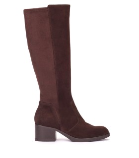 BOTA DE PIEL DE CAÑA ALTA MARRÓN SANTAFE WONDERS G-6250