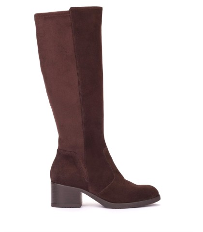 BOTA DE PIEL DE CAÑA ALTA MARRÓN SANTAFE WONDERS G-6250