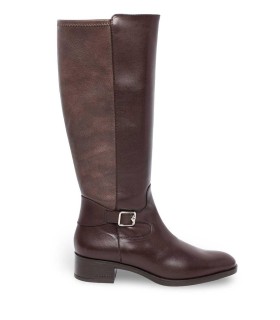 BOTAS DE TACÓN BAJO CON CAÑA ALTA WONDERS D-1802 MARRÓN