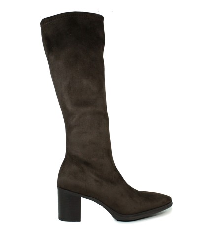 BOTA ELÁSTICA DE MUJER CON TACÓN CÓMODO MISS ELASTIC 078202-AE-51/51 MARRÓN