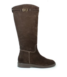 BOTA DE CAÑA ALTA PARA MUJER EN PIEL NEGRA APLAUSO VALBOA