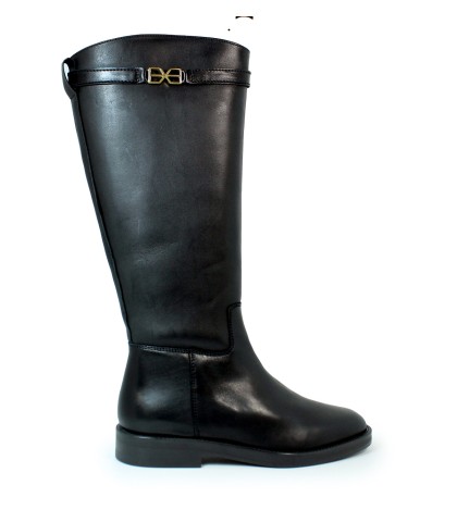 BOTA DE CAÑA ALTA EN PIEL SERRAJE MARRÓN PARA MUJER APLAUSO VALBOA