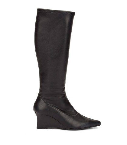 BOTAS ALTAS NOLA NEGRAS CON CUÑA WONDERS H-7304 NEW YORK