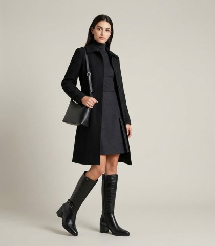 BOTA DE CAÑA ALTA EN PIEL NEGRA DORKING TESS D-9824-SR SIERRA