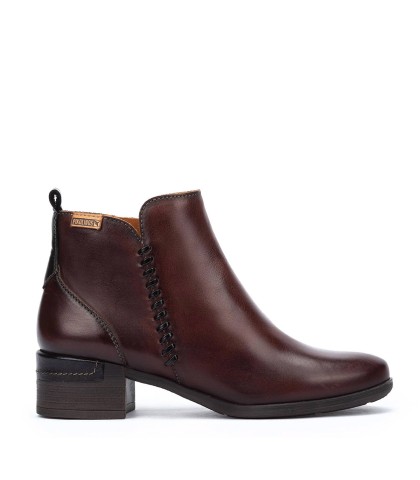 BOTINES DE MUJER CON TACÓN CÓMODO PIKOLINOS MALAGA W6W-8950 CAOBA