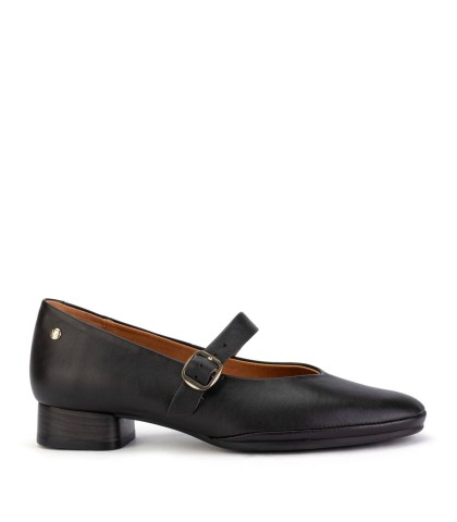 ZAPATO TACÓN BAJO MERCEDITAS CON HORMA ANCHA PARA MUJER PIKOLINOS UBEDA HAW2N-5592CO NEGRO
