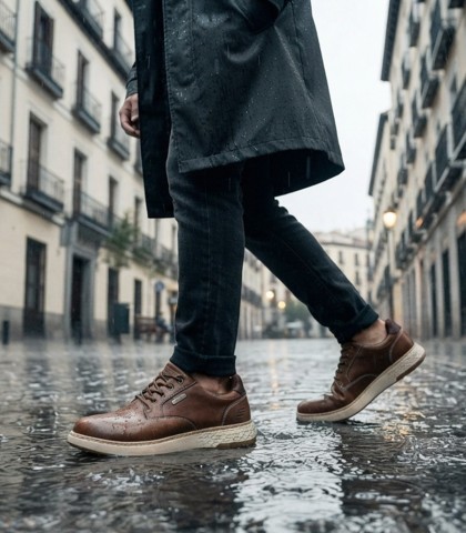 ZAPATILLAS CASUAL DE CABALLERO Waterproof Relaxed Fit: Garlan - Pryor MARRÓN