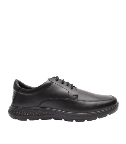 ZAPATO ULTRALIGHT DE ANCHO ESPECIAL EN PIEL NEGRO PARA HOMBRE BAERCHI PLUMA 1020